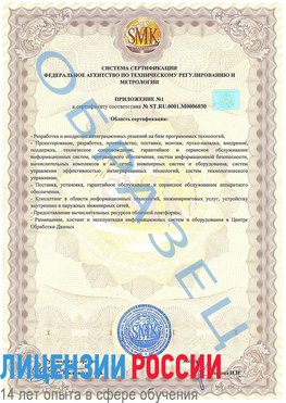 Образец сертификата соответствия (приложение) Чапаевск Сертификат ISO 27001
