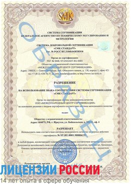 Образец разрешение Чапаевск Сертификат ISO 50001